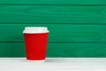 Red paper cardboard espresso coffee Cup