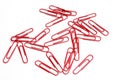 Red Paper Clips Royalty Free Stock Photo