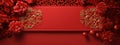 Red paper envelope with golden, representing luck and joy in Chinese tradition