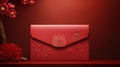 Red paper envelope with golden, representing luck and joy in Chinese tradition