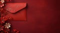 Red paper envelope with golden, representing luck and joy in Chinese tradition Royalty Free Stock Photo