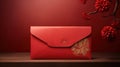 Red paper envelope with golden, representing luck and joy in Chinese tradition