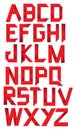 Red Paper Folding font Royalty Free Stock Photo