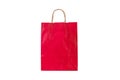 A red paper gift bag with handles Royalty Free Stock Photo