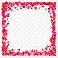 Red Paper Heart Frame Background. Heart Frame with space for Text. Design for Valentine`s Day or Weddings and Mother`s Day Royalty Free Stock Photo