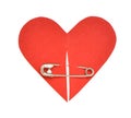 Red paper heart shape Royalty Free Stock Photo
