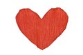 Red paper heart shape Royalty Free Stock Photo