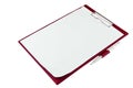 Red paper holder Royalty Free Stock Photo