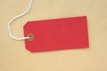 Red Paper Luggage Tag Royalty Free Stock Photo