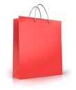 Red paper shopping bag Royalty Free Stock Photo