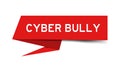 Red speech in word cyber bully on white background