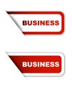 Red paper sticker business two version