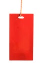 Red paper tag isolated Royalty Free Stock Photo