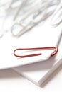 Red paperclip Royalty Free Stock Photo