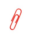 Red paperclip Royalty Free Stock Photo