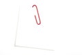 Red paperclip Royalty Free Stock Photo