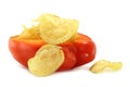 Red paprica filled a chips Royalty Free Stock Photo