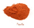 Red paprika on a white background isolated.