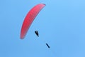 Paraglider being towed on a winch launch