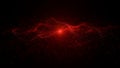 red particulars glow in the darkness background Royalty Free Stock Photo