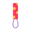 Red party popper flat icon isolated on white