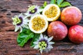 Red passion fruit Royalty Free Stock Photo