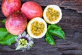 Red passion fruit Royalty Free Stock Photo