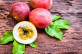 Red passion fruit Royalty Free Stock Photo