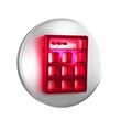 Red Password protection and safety access icon isolated on transparent background. Security, safety, protection, privacy Royalty Free Stock Photo