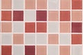 Red pastel tile mosaic for Bathroom Royalty Free Stock Photo