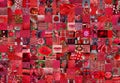 RED patchwork photomontage background