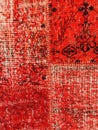 Red patchwork rug Royalty Free Stock Photo