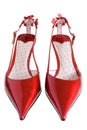 Red patent-leather shoes