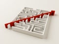 Solved Maze puzzle Royalty Free Stock Photo