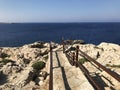 Red path to sea Royalty Free Stock Photo