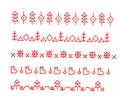 red pattern of the figures