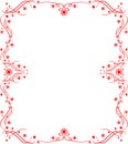Red pattern frame