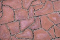 Footpath paved with tiled stone