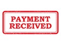 Red Payment Received Stamp or Sticker Royalty Free Stock Photo