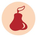Red pear, icon icon Royalty Free Stock Photo