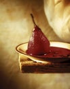 Red Pear in Wine Royalty Free Stock Photo