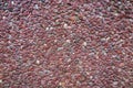 Red pebble wall