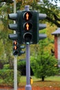 Red pedestrian traffic lamp