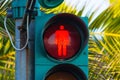 Red pedestrian traffic light Royalty Free Stock Photo