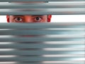 Red peeping Tom Royalty Free Stock Photo