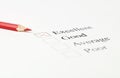Red pen and checkboxes Royalty Free Stock Photo