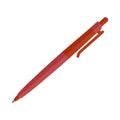 Red pen icon, flat style Royalty Free Stock Photo