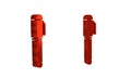 Red Pen icon isolated on transparent background. Royalty Free Stock Photo