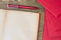 Red pen, red book Royalty Free Stock Photo