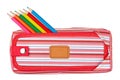 Red pencil case Royalty Free Stock Photo